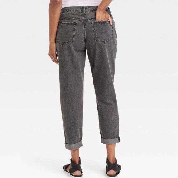 Isabel Maternity Under Belly Boyfriend Fit Jeans- Black Wash Size 16 NWT - Picture 4 of 4